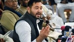 Patna: RJD leader Tejashwi Yadav addresses a press conference at party office in Patna, Wednesday, Dec. 23, 2020. (PTI Photo)(PTI23-12-2020_000051B)(PTI) Patna: RJD leader Tejashwi Yadav addresses a press conference at party office in Patna, Wednesday, Dec. 23, 2020. (PTI Photo)(PTI23-12-2020_000051B)(PTI)