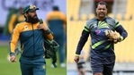 Pakistan head coach Misbah-ul-Haq (R) and bowling coach Waqar Younis (L)(HT Collage) Pakistan head coach Misbah-ul-Haq (R) and bowling coach Waqar Younis (L)(HT Collage)
