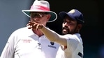 Mohammed Siraj of India stops play to make a formal complaint to Umpire Paul Reiffel about some spectators. (Getty) Mohammed Siraj of India stops play to make a formal complaint to Umpire Paul Reiffel about some spectators. (Getty)