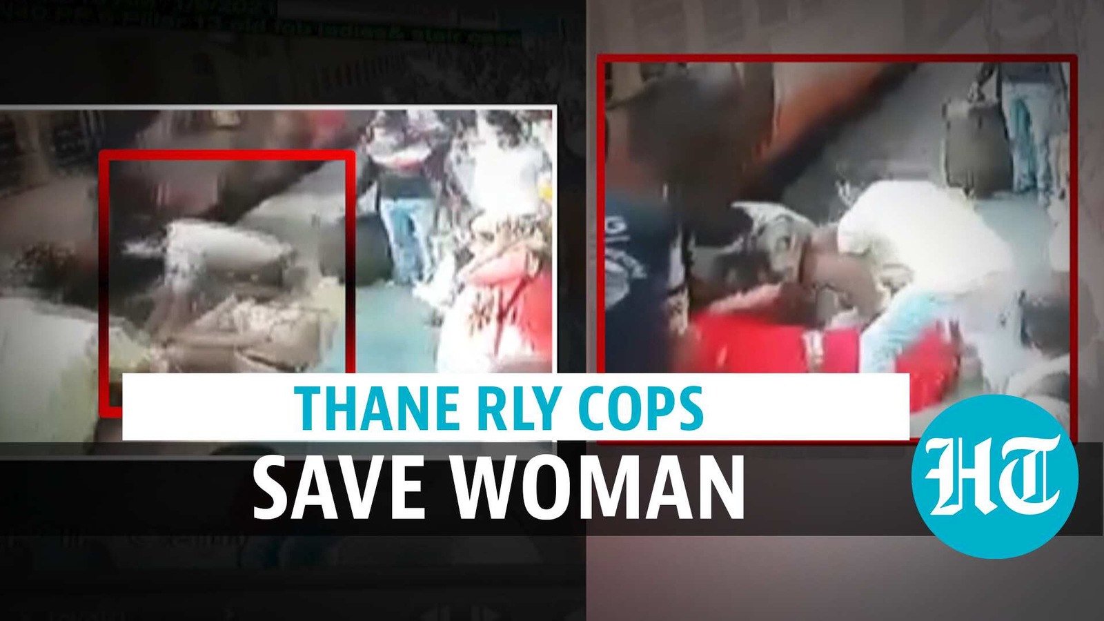 Watch: Railway cops save woman from rolling into platform gap in Thane ...