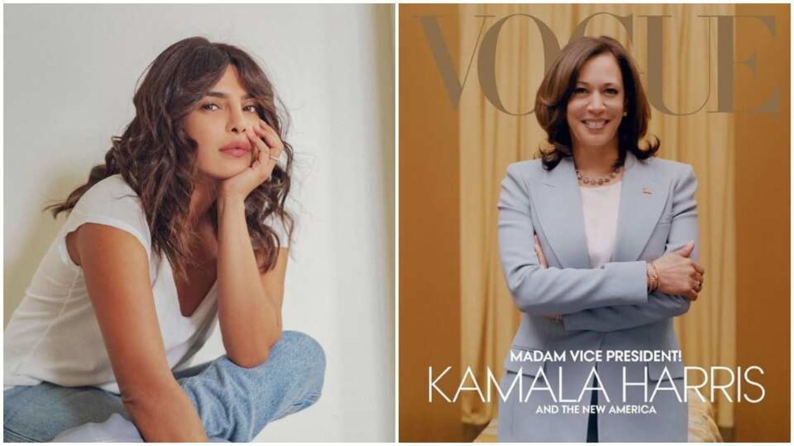 Priyanka Chopra Lauds Kamala Harris Vogue Cover A Woman Of Colour An Indian Woman Hindustan Times