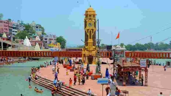 File photo: Mahakumbh 2021 prep is changing face of Haridwar.(HT Photo) File photo: Mahakumbh 2021 prep is changing face of Haridwar.(HT Photo)