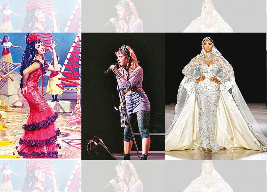 (From left) From actor Helen to singer Madonna and actor Sonam Kapoor, all have flaunted lace across continents (From left) From actor Helen to singer Madonna and actor Sonam Kapoor, all have flaunted lace across continents