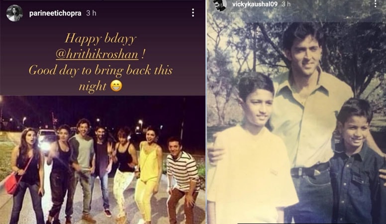 Parineeti Chopra and Vicky Kaushal shared throwback pictures to wish Hrithik Roshan on his birthday. Parineeti Chopra and Vicky Kaushal shared throwback pictures to wish Hrithik Roshan on his birthday.