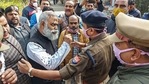 Aam Aadmi Party leader Somnath Bharti faced an ink attack in Rae Bareli where he had gone to inspect government schools. (PTI) Aam Aadmi Party leader Somnath Bharti faced an ink attack in Rae Bareli where he had gone to inspect government schools. (PTI)