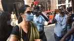 Arjun Rampal's sister Komal Rampal at the NCB office in Mumbai Arjun Rampal's sister Komal Rampal at the NCB office in Mumbai