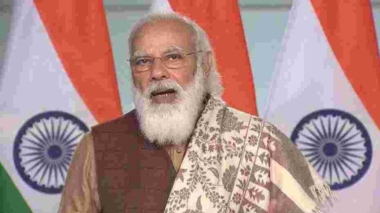 Modi hailed the two made-in-India vaccines that have received emergency use authorisation from the Drug Controller General of India — Serum Institute of India’s Covisheld and Bharat Biotech International’s Covaxin — as a matter of pride for India because the country doesn’t have to depend on expensive, imported antidotes to the viral disease.(HT Photo)