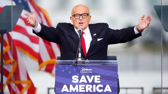 Rudy Giuliani, the former mayor of New York City told the crowd of Trump supporters who had gathered in Washington DC “Let’s have trial by combat.”(REUTERS)