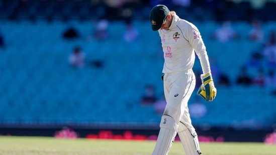 Australian captain Tim Paine reacts during play on the final day of the third cricket test between India and Australia at the Sydney Cricket Ground. (AP) Australian captain Tim Paine reacts during play on the final day of the third cricket test between India and Australia at the Sydney Cricket Ground. (AP)