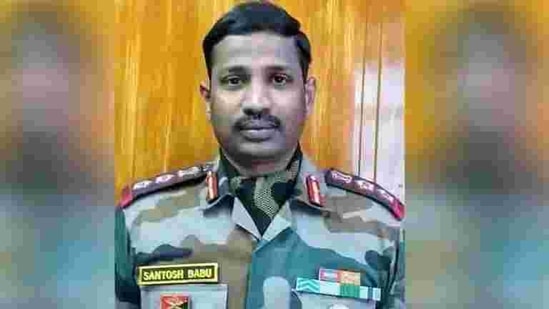 Col Santosh Babu, 37, commanding officer of 16 Bihar, led from the front when Chinese troops refused to withdraw from the Patrolling Point 14 location under a de-escalation plan agreed by the two sides.(HT PHOTO.)