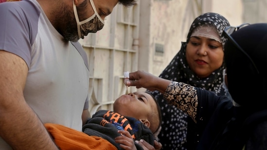 Eradicating polio requires that more than 90% of children be immunized, typically in mass campaigns involving millions of health workers — a challenge under the coronavirus pandemic(AP) Eradicating polio requires that more than 90% of children be immunized, typically in mass campaigns involving millions of health workers — a challenge under the coronavirus pandemic(AP)