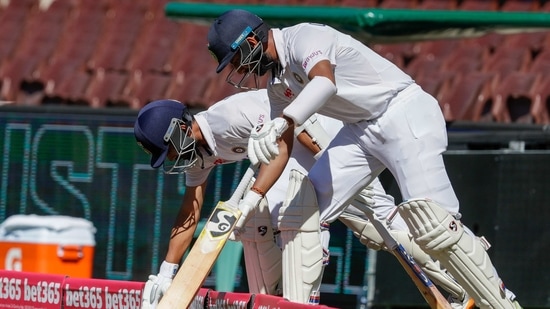India's Ajinkya Rahane and Cheteshwar Pujara, right, walk out onto the field for the start of play on the final day of the third cricket test between India and Australia at the Sydney Cricket Ground, Sydney, Australia, Monday, Jan. 11, 2021. (AP) India's Ajinkya Rahane and Cheteshwar Pujara, right, walk out onto the field for the start of play on the final day of the third cricket test between India and Australia at the Sydney Cricket Ground, Sydney, Australia, Monday, Jan. 11, 2021. (AP)