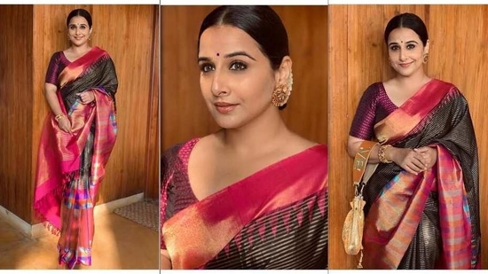 Dark Pink Kanjivaram Saree With Matching Pink Blouse