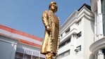 Swami Vivekanand statue at Ramakrishna Ashram in Kolkata.(ANI) Swami Vivekanand statue at Ramakrishna Ashram in Kolkata.(ANI)
