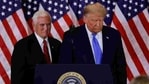 Vice President Mike Pence met with Trump Monday night and the two agreed to work together through the end of their term, according to an official.(Reuters) Vice President Mike Pence met with Trump Monday night and the two agreed to work together through the end of their term, according to an official.(Reuters)