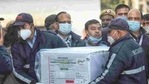 Twenty-two boxes containing 1,200 vials each of the vaccine was brought to the hospital’s utility block that has been retrofitted with 90 deep freezers, which can store 4.1 million doses of the vaccine. (Representative Image) Twenty-two boxes containing 1,200 vials each of the vaccine was brought to the hospital’s utility block that has been retrofitted with 90 deep freezers, which can store 4.1 million doses of the vaccine. (Representative Image)