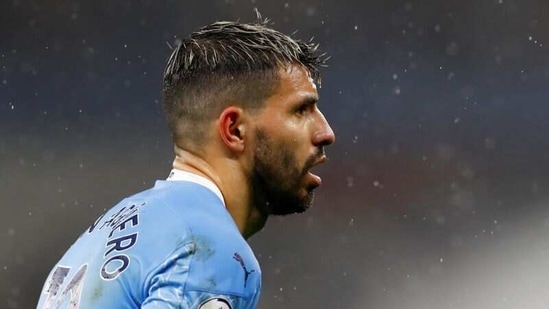FILE PHOTO: Soccer Football - Premier League - Manchester City v Newcastle United - Etihad Stadium, Manchester, Britain - December 26, 2020 Manchester City's Sergio Aguero Pool via REUTERS/Jason Cairnduff/File Photo (Pool via REUTERS)