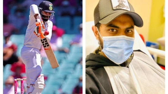 Ravindra Jadeja was injured during Sydney Test.(Reuters/Twitter (Ravindra Jadeja)/HT Collage)