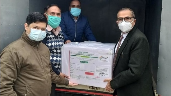 Chandigarh admn receives 12,000 doses of Covishield Chandigarh admn receives 12,000 doses of Covishield