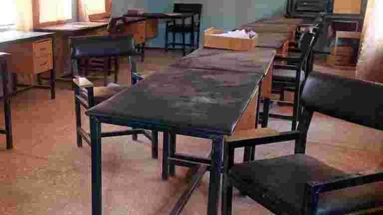 A view of a classroom at the Government Science secondary school in Kankara district, after it was attacked by armed bandits.(REUTERS)