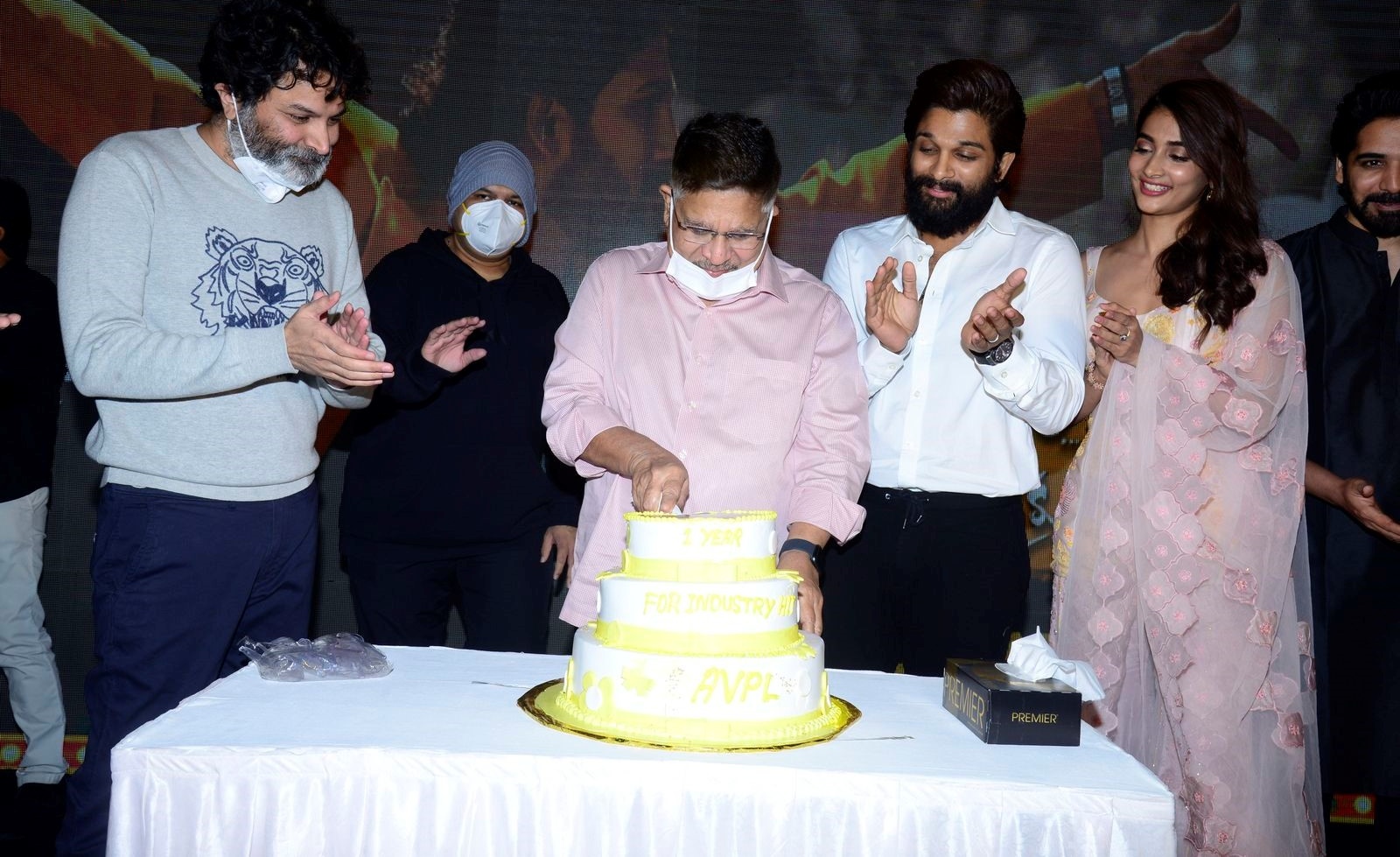 Ala Vaikuntapuramlo team during the celebration.