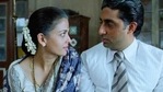 Aishwarya Rai plays Abhishek Bachchan's wife in Guru. Aishwarya Rai plays Abhishek Bachchan's wife in Guru.