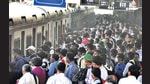 Passengers at Dadar station. (Satish Bate/HT Photo) Passengers at Dadar station. (Satish Bate/HT Photo)