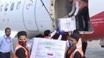 Bhubaneswar: Workers unload from a plane the first consignment of Covishield vaccines, dispatched from Serum Institue of India, at Biju Patnaik Air port in Bhubaneswar, Tuesday, Jan. 12, 2021. (PTI Photo) (PTI01_12_2021_000246B)(PTI) Bhubaneswar: Workers unload from a plane the first consignment of Covishield vaccines, dispatched from Serum Institue of India, at Biju Patnaik Air port in Bhubaneswar, Tuesday, Jan. 12, 2021. (PTI Photo) (PTI01_12_2021_000246B)(PTI)