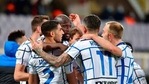 Inter's Romelu Lukaku, center, celebrates with teammates after scoring his side's second and decisive goal during the Italian Cup round of 16 soccer match between Fiorentina and Inter Milan, at the Artemio Franchi stadium in Florence, Italy, Wednesday, Jan. 13, 2021. (Jennifer Lorenzini/LaPresse via AP)(AP) Inter's Romelu Lukaku, center, celebrates with teammates after scoring his side's second and decisive goal during the Italian Cup round of 16 soccer match between Fiorentina and Inter Milan, at the Artemio Franchi stadium in Florence, Italy, Wednesday, Jan. 13, 2021. (Jennifer Lorenzini/LaPresse via AP)(AP)