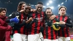 AC Milan players are overjoyed after the team's first goal(AP) AC Milan players are overjoyed after the team's first goal(AP)