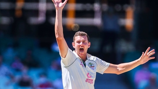 Australia's Josh Hazlewood in action.(AFP)