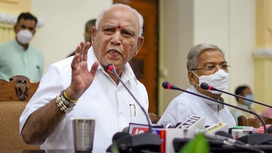 Karnataka Chief Minister B S Yediyurappa addresses the media at Vidhan Soudha in Bengaluru. (PTI File Photo ) Karnataka Chief Minister B S Yediyurappa addresses the media at Vidhan Soudha in Bengaluru. (PTI File Photo )