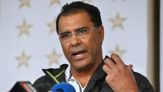 Pakistan's bowling coach, Waqar Younis gives press conference at Gaddafi stadium in Lahore, Pakistan, Wednesday, Jan. 13, 2021. After going seven months without seeing his family while living in a bio-secure bubble and traveling the world as Pakistan's bowling coach, Younis is finally getting to spend some time at home. (AP Photo/K.M. Chaudary)(AP) Pakistan's bowling coach, Waqar Younis gives press conference at Gaddafi stadium in Lahore, Pakistan, Wednesday, Jan. 13, 2021. After going seven months without seeing his family while living in a bio-secure bubble and traveling the world as Pakistan's bowling coach, Younis is finally getting to spend some time at home. (AP Photo/K.M. Chaudary)(AP)
