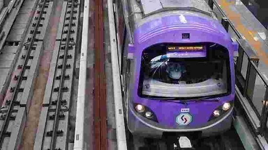The city's metro railway services resumed from September 14 after remaining closed for several months owing to the Covid-19 pandemic-related lockdown.(Representative Photo/PTI) The city's metro railway services resumed from September 14 after remaining closed for several months owing to the Covid-19 pandemic-related lockdown.(Representative Photo/PTI)
