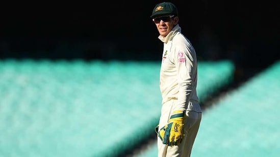 Australia captain Tim Paine looks on(Getty)