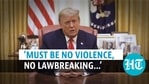 US President Donald Trump condemned the violent riot at the capitol after he was impeached US President Donald Trump condemned the violent riot at the capitol after he was impeached
