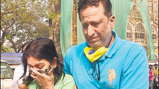 Janhvi Kukreja’s mother (left) urged the court to grant the police time for custodial interrogation. (HT File Photo) Janhvi Kukreja’s mother (left) urged the court to grant the police time for custodial interrogation. (HT File Photo)
