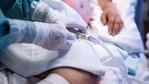 A doctor treats a patient with coronavirus disease in the intensive care unit (ICU) at Oslo University Hospital Rikshospitalet, in Oslo, Norway(REUTERS) A doctor treats a patient with coronavirus disease in the intensive care unit (ICU) at Oslo University Hospital Rikshospitalet, in Oslo, Norway(REUTERS)