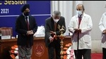 (From left) PGIMER research dean Dr Gurpreet Singh, director Dr Jagat Ram and AIIMS director Dr Randeep Guleria at the inaugural ceremony of the new academic session of PGIMER, Chandigarh. (HT PHOTO) (From left) PGIMER research dean Dr Gurpreet Singh, director Dr Jagat Ram and AIIMS director Dr Randeep Guleria at the inaugural ceremony of the new academic session of PGIMER, Chandigarh. (HT PHOTO)