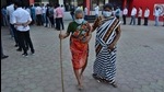 Citizens cast their votes in the gram panchayat election at Anjurdiva village in Bhiwandi on Friday. (Praful Gangurde) Citizens cast their votes in the gram panchayat election at Anjurdiva village in Bhiwandi on Friday. (Praful Gangurde)
