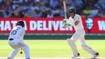 Australia's Tim Paine, right, hits the ball at India's Mayank Agarwal during play on the first day of the fourth cricket test between India and Australia at the Gabba.(AP) Australia's Tim Paine, right, hits the ball at India's Mayank Agarwal during play on the first day of the fourth cricket test between India and Australia at the Gabba.(AP)