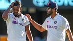 Brisbane: India's Thangarasu Natarajan, left, and India's Shardul Thakur talk during play on the first day of the fourth cricket test between India and Australia at the Gabba, Brisbane, Australia,(AP) Brisbane: India's Thangarasu Natarajan, left, and India's Shardul Thakur talk during play on the first day of the fourth cricket test between India and Australia at the Gabba, Brisbane, Australia,(AP)