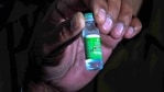 A health official shows a Covishield vaccine dose in Amritsar.(PTI) A health official shows a Covishield vaccine dose in Amritsar.(PTI)
