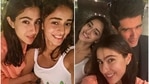 Sara Ali Khan, Ananya Panday posed with Manish Malhotra at Karan Johar's residence. Sara Ali Khan, Ananya Panday posed with Manish Malhotra at Karan Johar's residence.