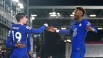 Chelsea's Mason Mount, left, celebrates with Chelsea's Tammy Abraham, right, after scoring during the English Premier League soccer match between Fulham and Chelsea at Craven Cottage in London, England, Saturday, Jan. 16, 2021. (John Walton/Pool via AP)(AP) Chelsea's Mason Mount, left, celebrates with Chelsea's Tammy Abraham, right, after scoring during the English Premier League soccer match between Fulham and Chelsea at Craven Cottage in London, England, Saturday, Jan. 16, 2021. (John Walton/Pool via AP)(AP)