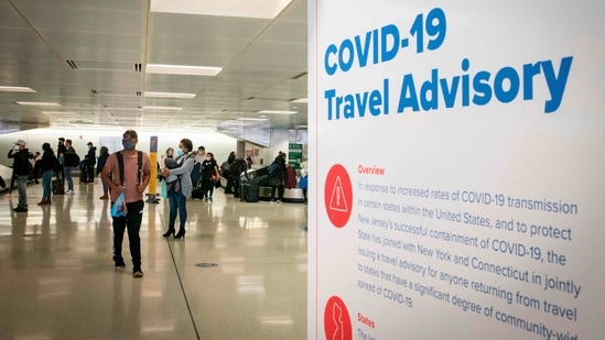 According to the report, the United States continued to top the destination list with 51 million international migrants in 2020, representing 18% of the global total. In picture - Travelers at Newark International Airport in Newark, New Jersey.(AFP) According to the report, the United States continued to top the destination list with 51 million international migrants in 2020, representing 18% of the global total. In picture - Travelers at Newark International Airport in Newark, New Jersey.(AFP)