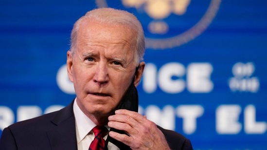 Wilmington:President-elect Joe Biden arrives to speak at an event at The Queen theater, Friday, Jan. 15, 2021, in Wilmington.(AP) Wilmington:President-elect Joe Biden arrives to speak at an event at The Queen theater, Friday, Jan. 15, 2021, in Wilmington.(AP)