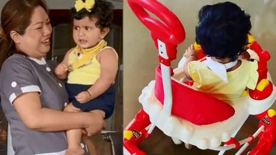 Shilpa Shetty's daughter Samisha is learning to walk these days. Shilpa Shetty's daughter Samisha is learning to walk these days.