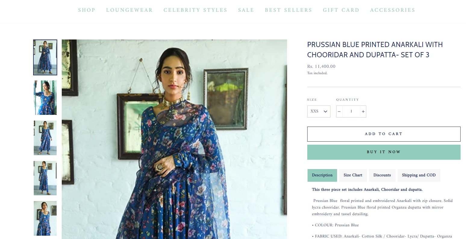 Aditi Rao Hydari's outfit is worth  ₹11,400. (shopdrzya.com)