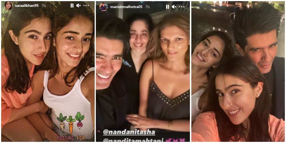 Sara Ali Khan, Ananya Panday bond at Karan Johar's party, see pics ...